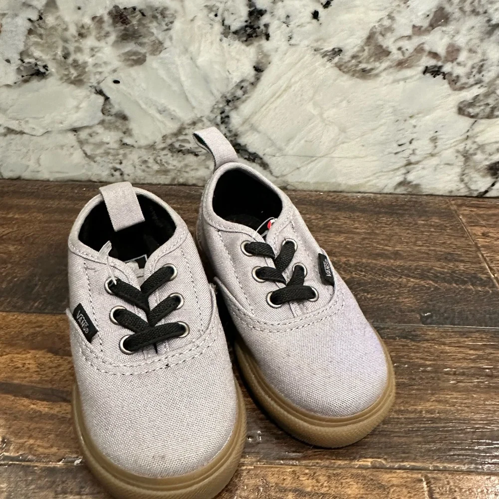 Vans Off the Wall Toddler Kids Gray Canvas Sneakers Size 4.5
